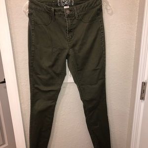 Olive Green SO Skinny Jeans